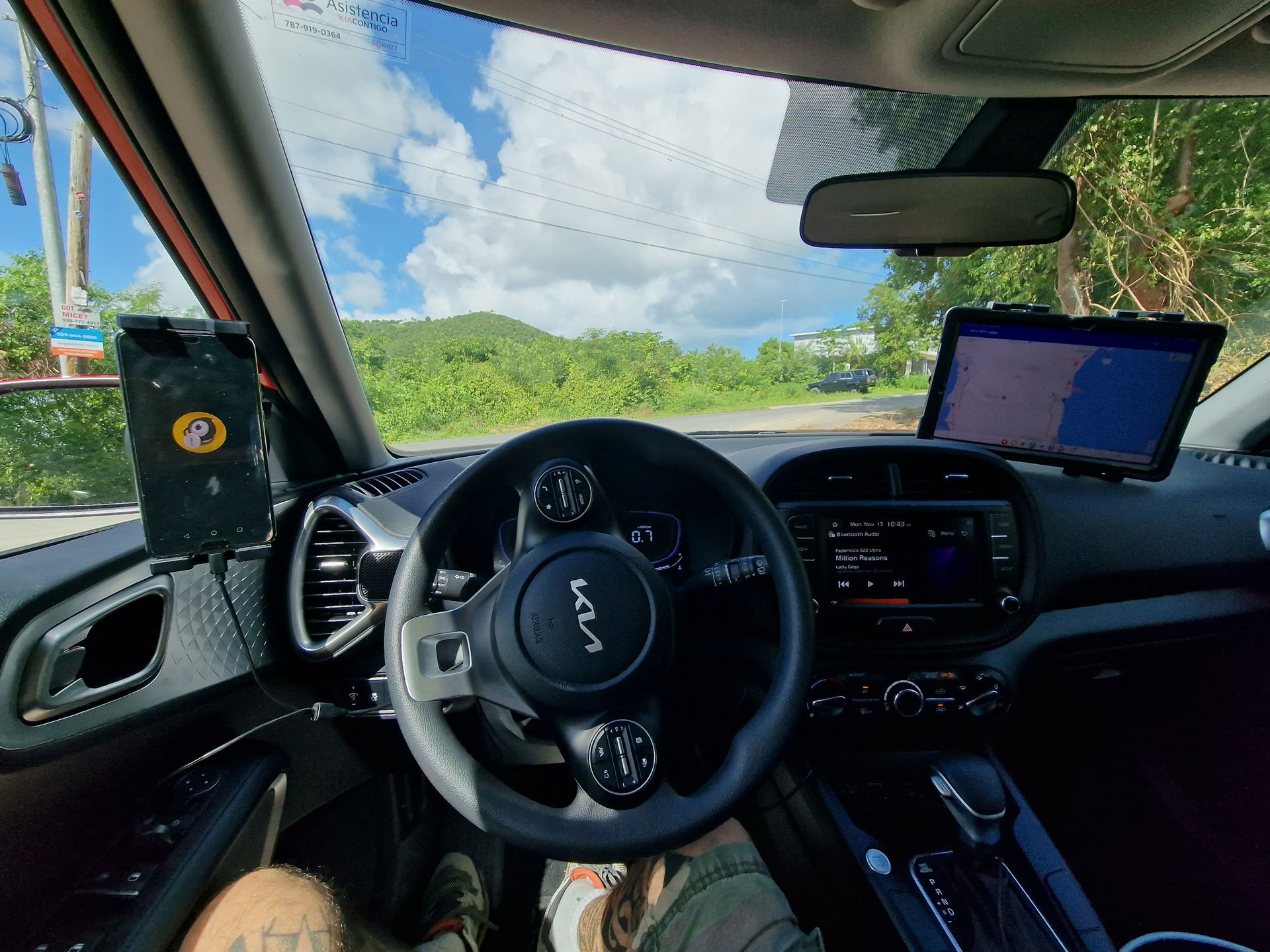 360-photography setup in car in Puerto Rico with Autori-app