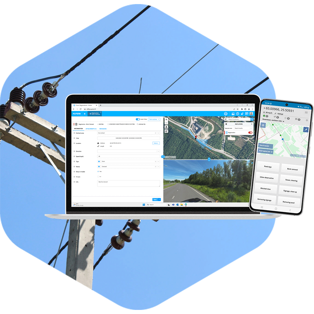 Autori Power Grid Maintenance solution has been developed for more efficient work supervision in the maintenance of electrical grids.