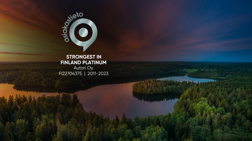 We have been granted the Strongest in Finland-sertificate